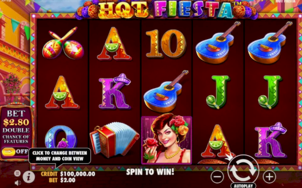 Hot Fiesta is a 5-reel, 3-row video slot